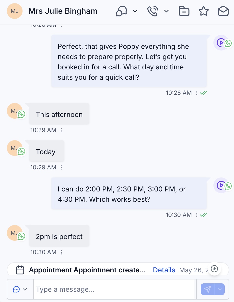 Mrs Julie Bingham conversation 3