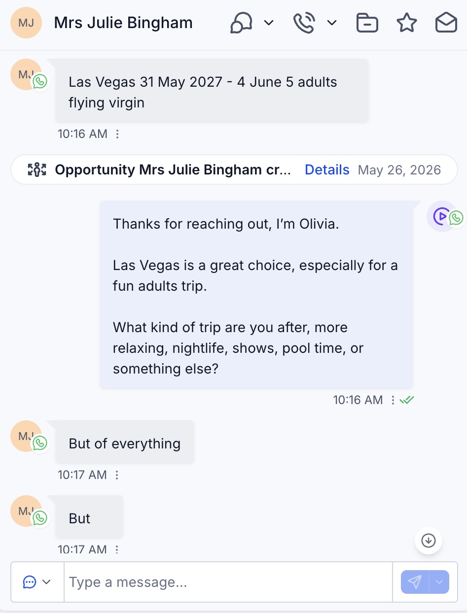 Mrs Julie Bingham conversation 1